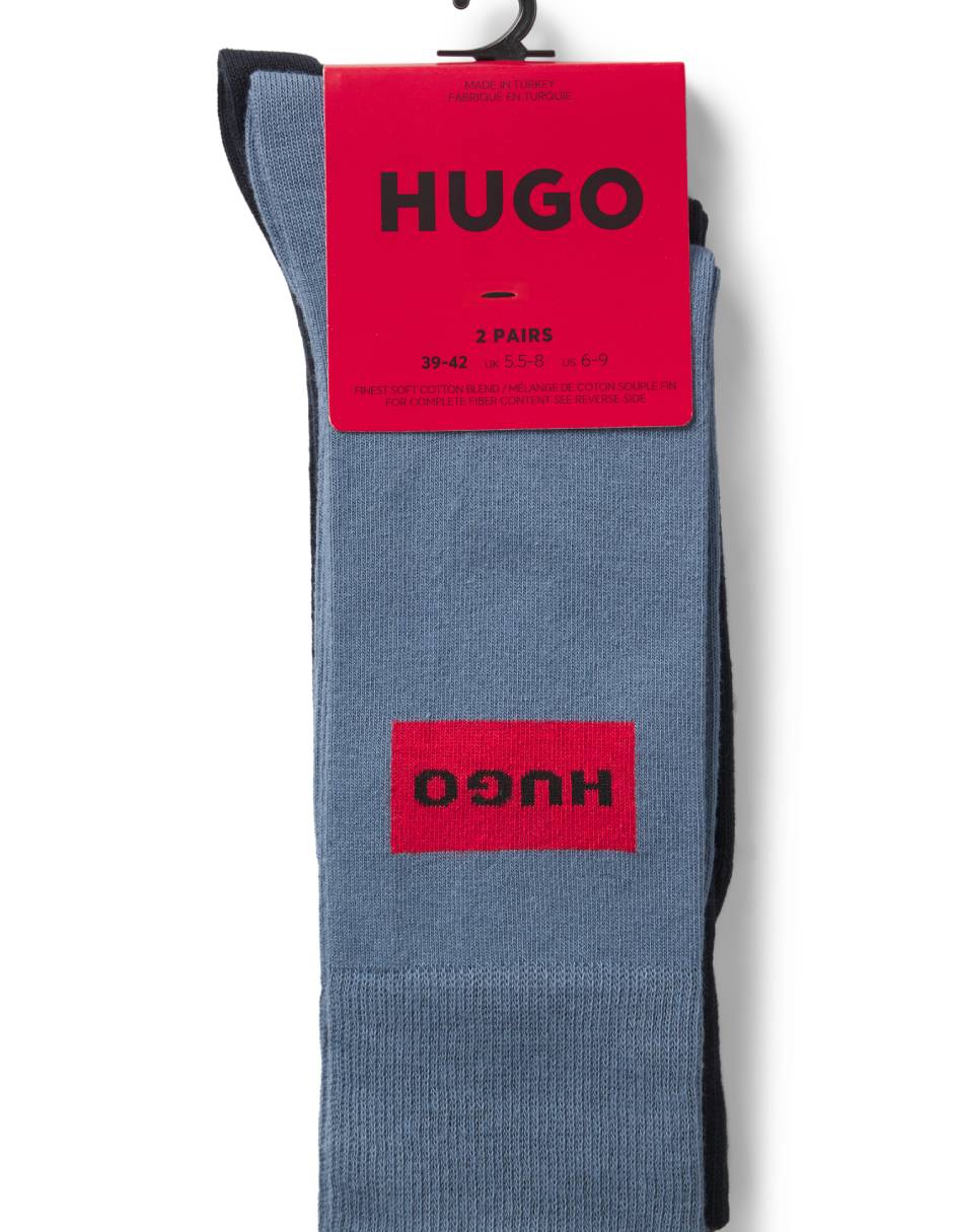 Set de calceta de algodón para hombre 2 pares 3