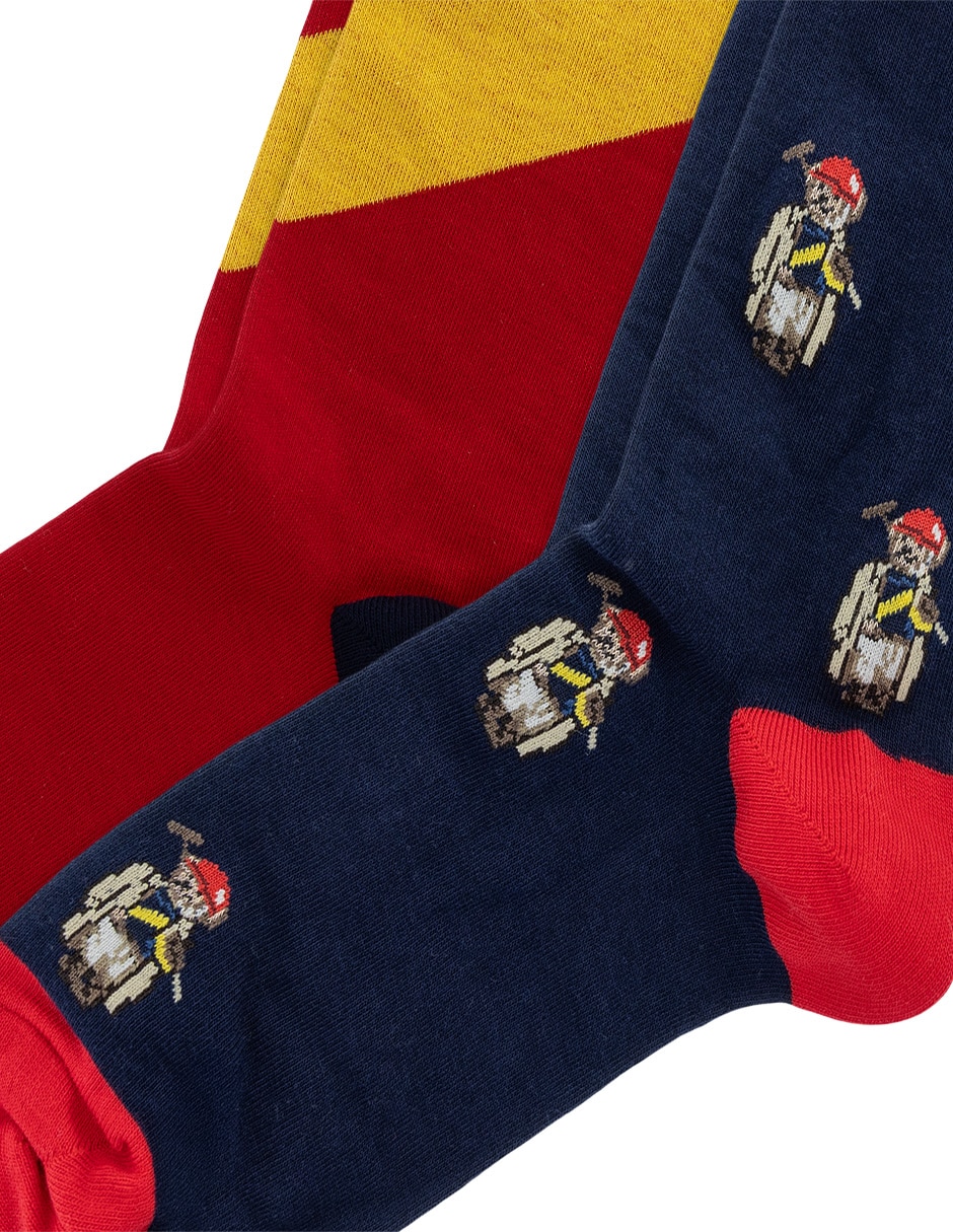 Set de calcetín Polo RL de algodón para hombre 2 pares 2