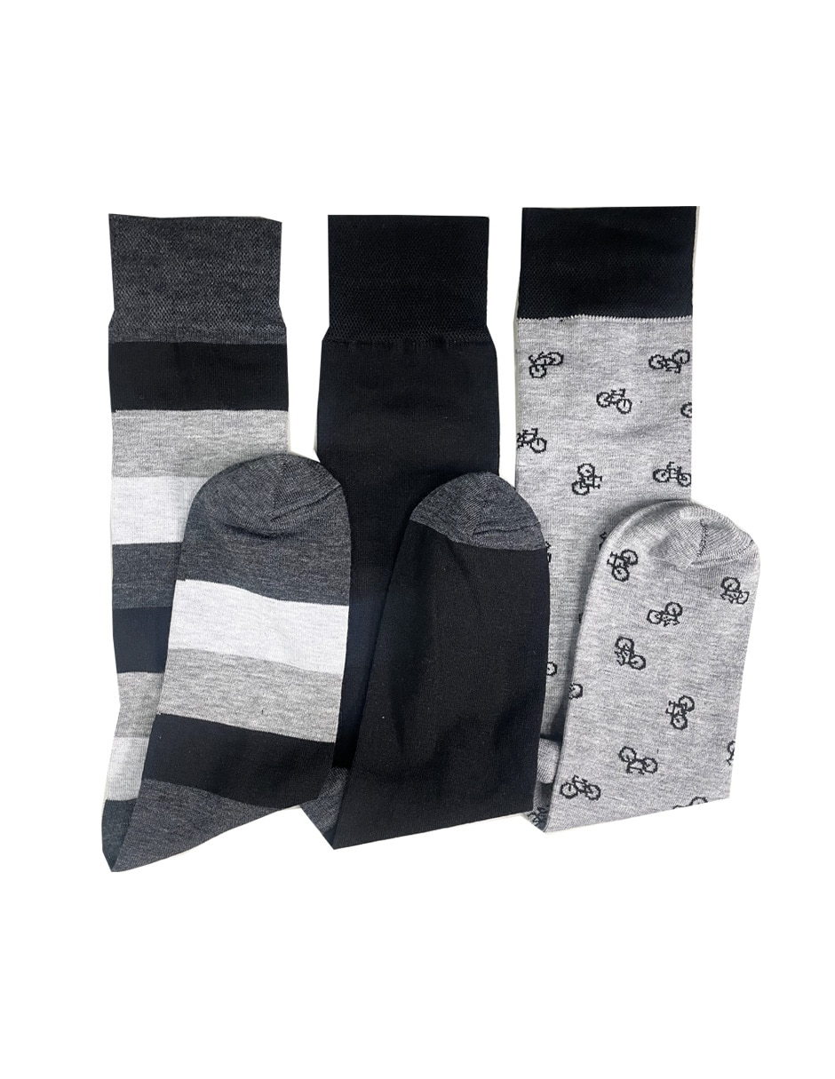 Set de calcetín transpirable de algodón para hombre 3 pares 2