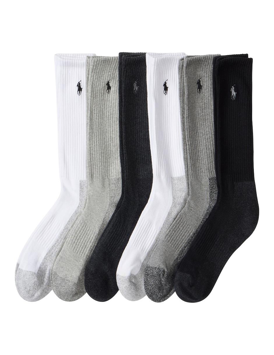 Set de calceta polo rl de algodón para hombre 6 pares