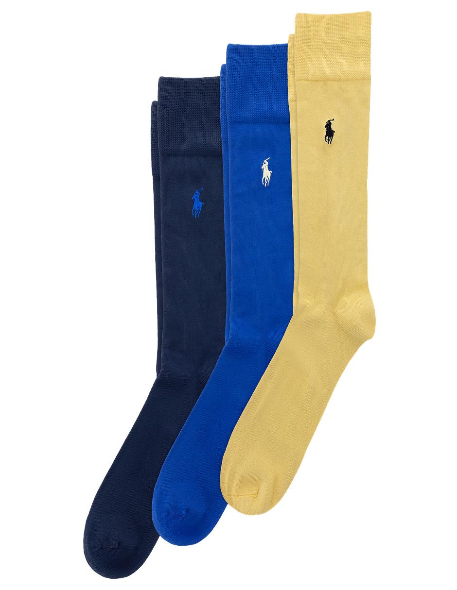 Set de calcetín polo rl para hombre 3 pares