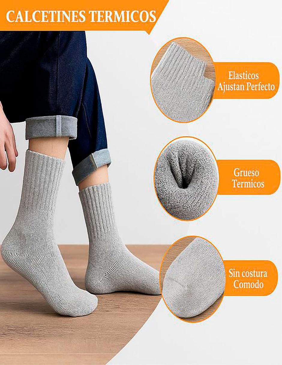 Calceta térmico de lana para hombre 3