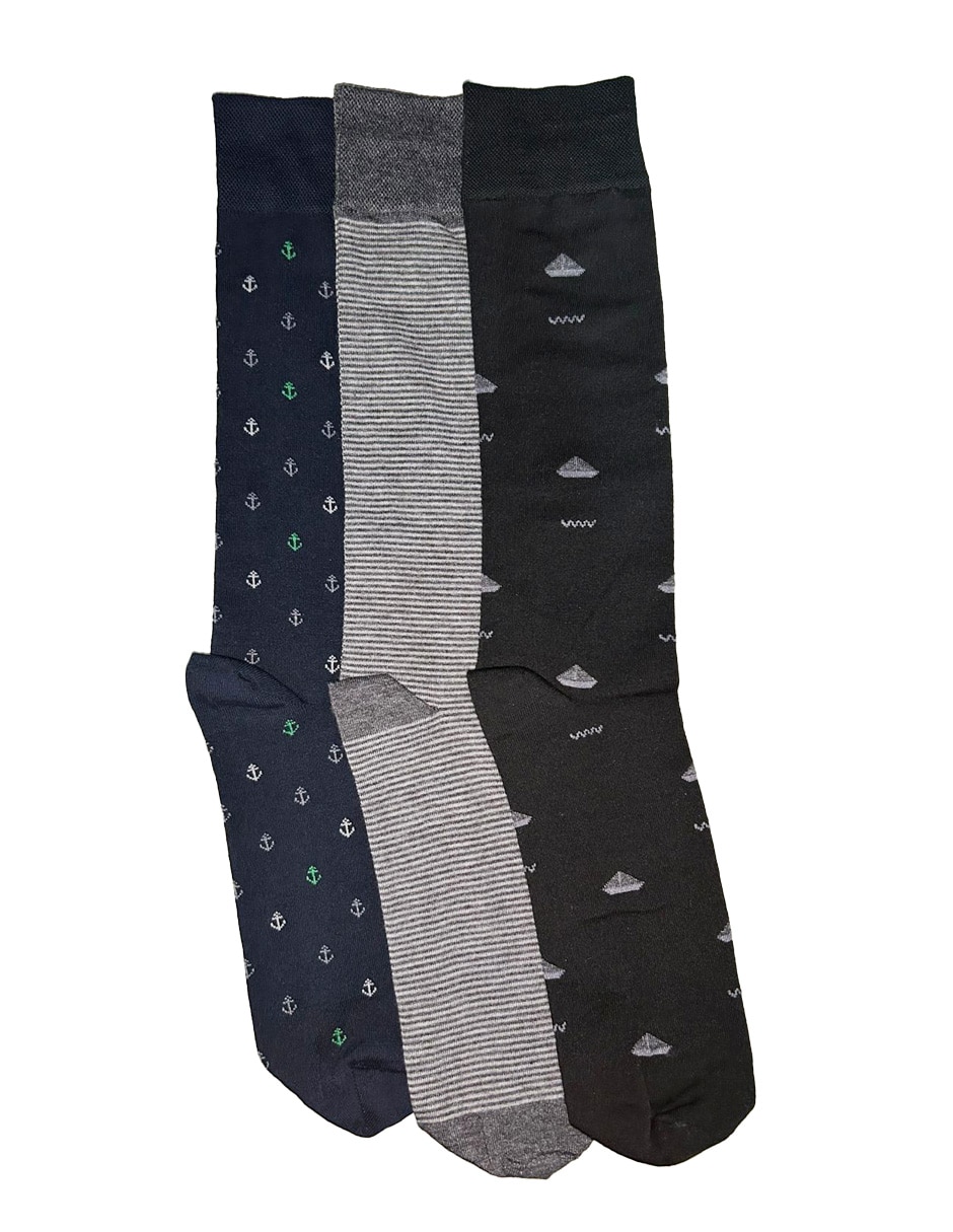 Set de calcetín transpirable de algodón para hombre 3 pares