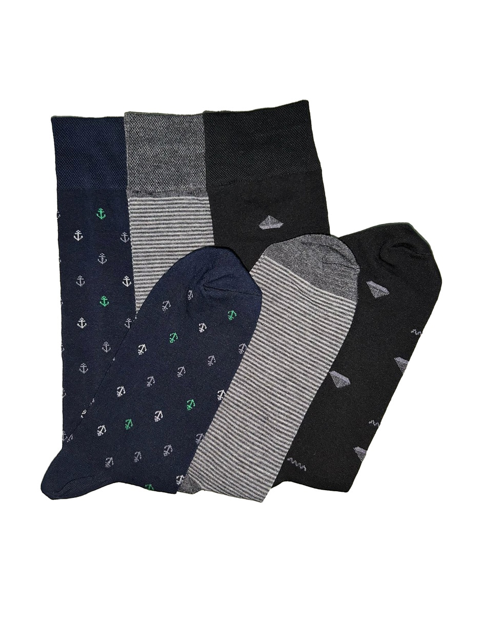 Set de calcetín transpirable de algodón para hombre 3 pares 2
