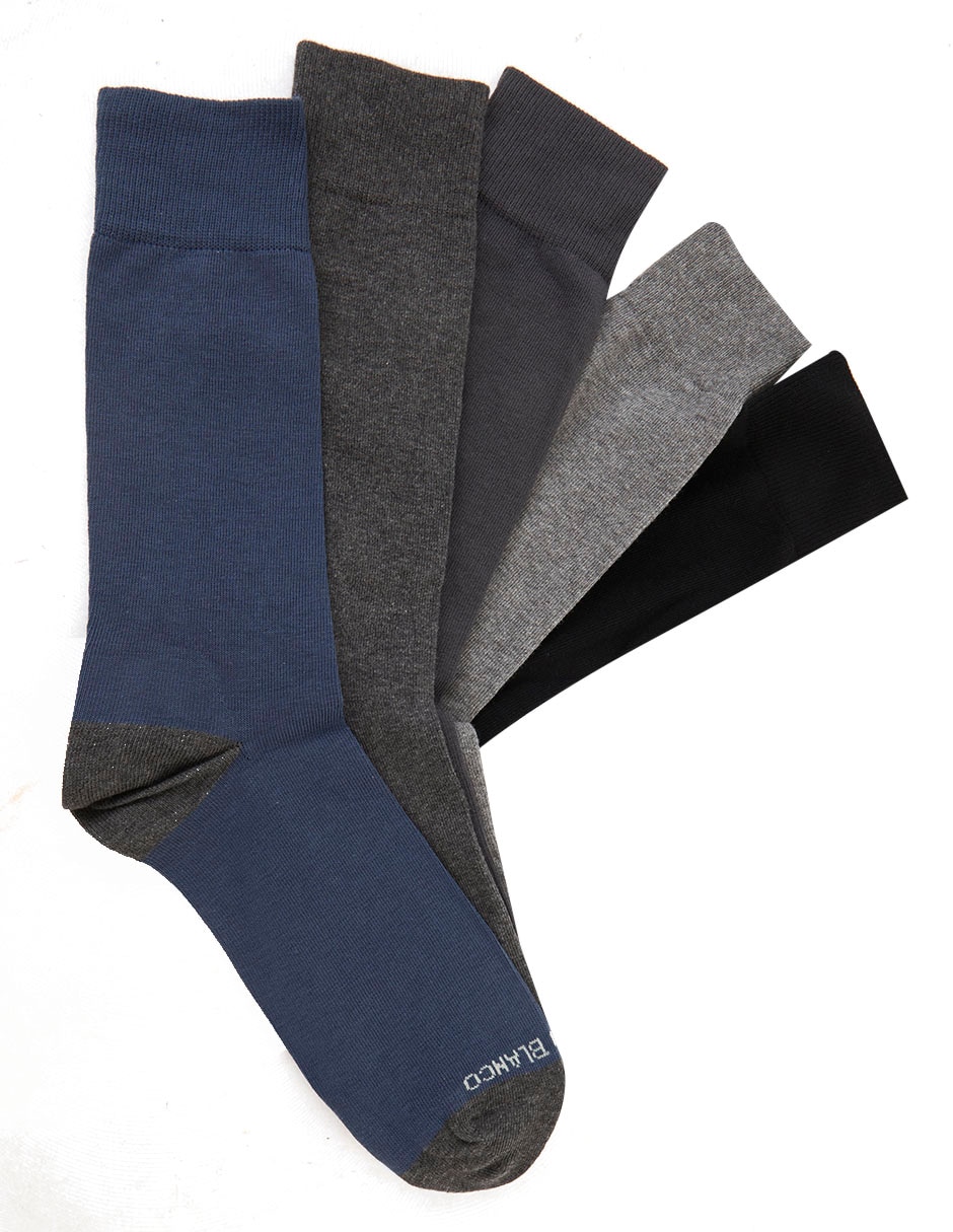 Set de calcetín comfort de algodón para hombre 5 pares